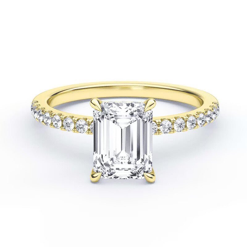 Gold Classic Emerald Cut Ring